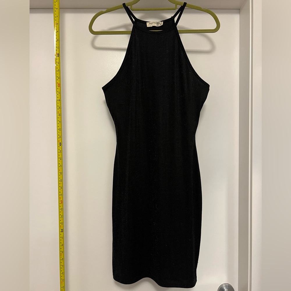Black sheer cocktail dress